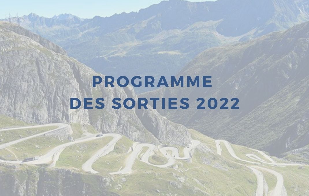 Programme des sorties 2022